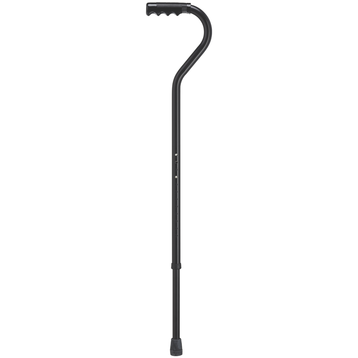 Adjustable Black Aluminum Cane with Comfort Grip & Anti-Rattle Cap - Tophatter Daily Deals