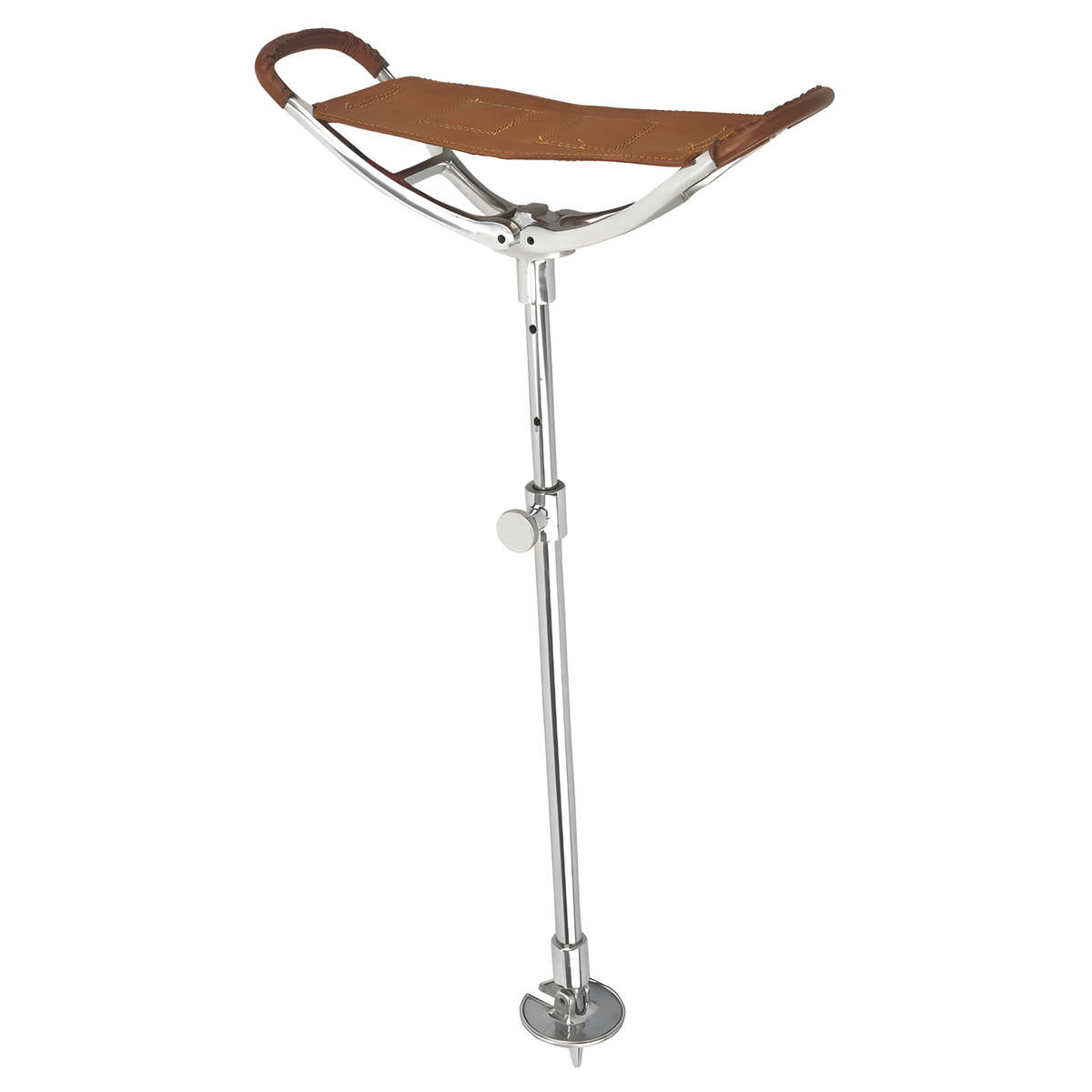 Leather Saddle Seat Stick Cane - Tophatter Daily Deals