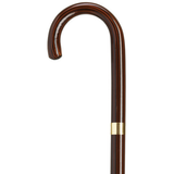 Gold Plated Band Crook Handle Canes Castania w Gold Plate Band - Tophatter Daily Deals
