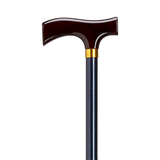 Adjustable Solid Wood Fritz Handle Walking Cane with Anti-Rattle Lock Blue Ice - Tophatter Daily Deals