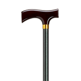 Adjustable Solid Wood Fritz Handle Walking Cane with Anti-Rattle Lock Green Ice - Tophatter Daily Deals