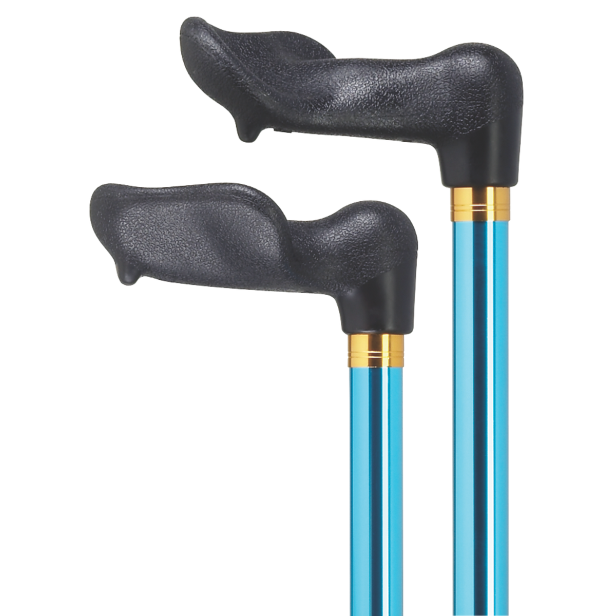Adjustable Left-Hand Walking Cane with Molded Grip Handle - Black - Tophatter Daily Deals