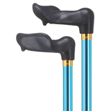 Adjustable Left-Hand Walking Cane with Molded Grip Handle - Black - Tophatter Daily Deals
