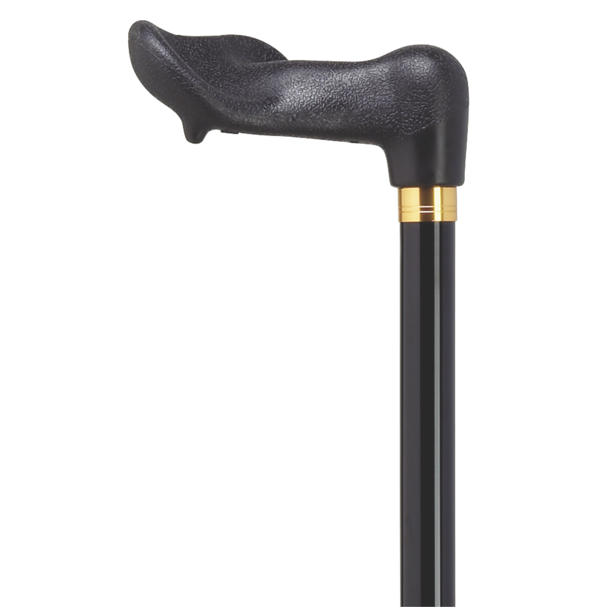 Ergonomic Right-Hand Adjustable Walking Cane with Safety Lock Black - Tophatter Daily Deals