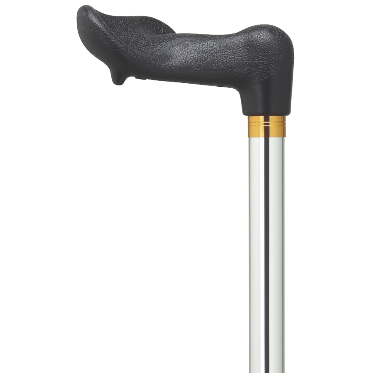 Ergonomic Right-Hand Adjustable Walking Cane with Safety Lock Chrome - Tophatter Daily Deals