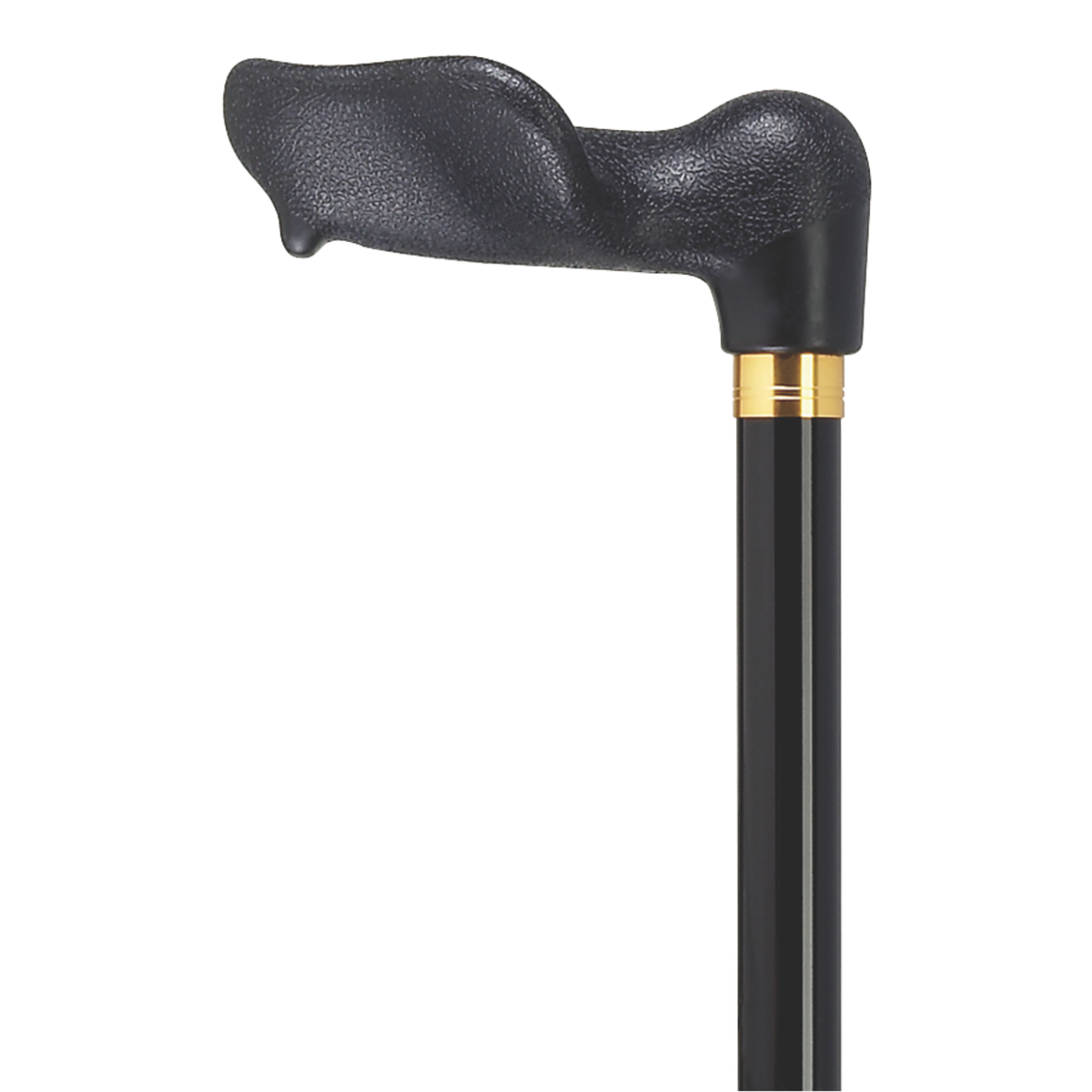 Left Hand Palm Grip Walking Cane on a 7-8" Aluminum Shaft Black - Tophatter Daily Deals