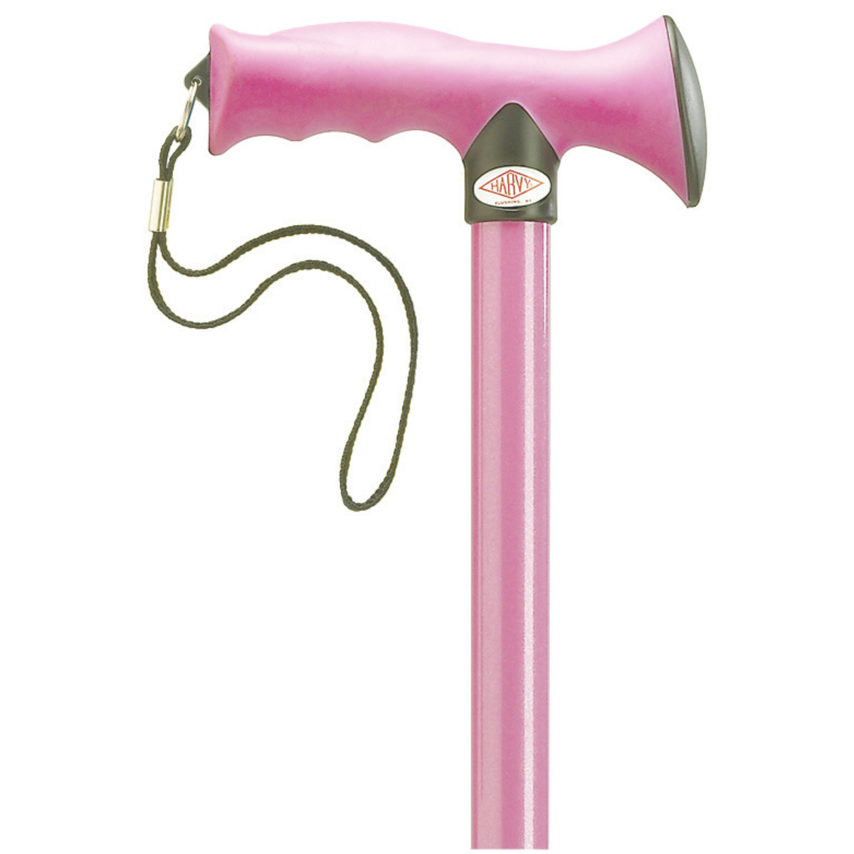 Ergonomic Adjustable Aluminum Walking Cane with Grip & Strap Light Pink - Tophatter Daily Deals