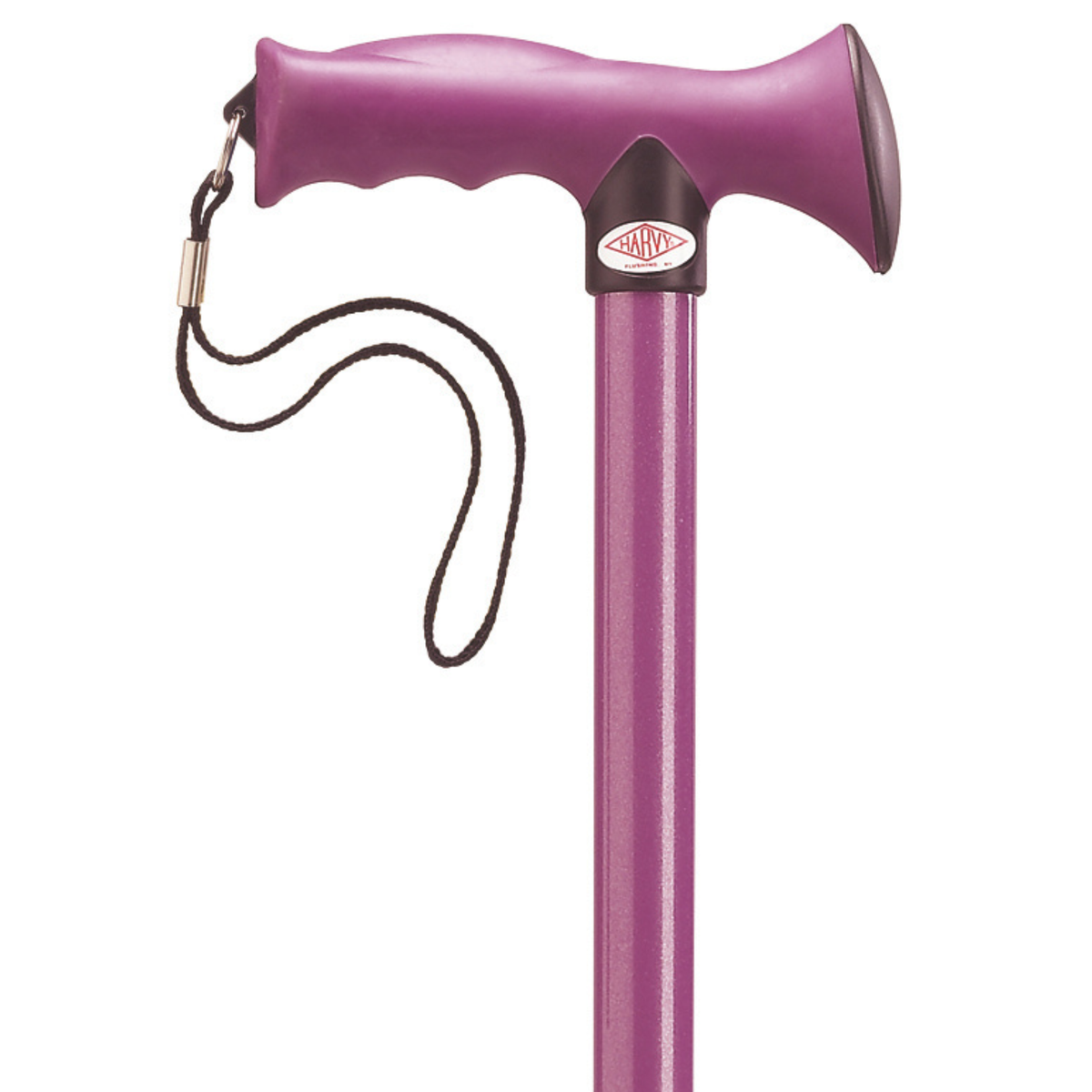 Ergonomic Adjustable Aluminum Walking Cane with Grip & Strap Dark Pink - Tophatter Daily Deals
