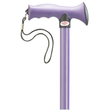 Ergonomic Adjustable Aluminum Walking Cane with Grip & Strap Purple - Tophatter Daily Deals