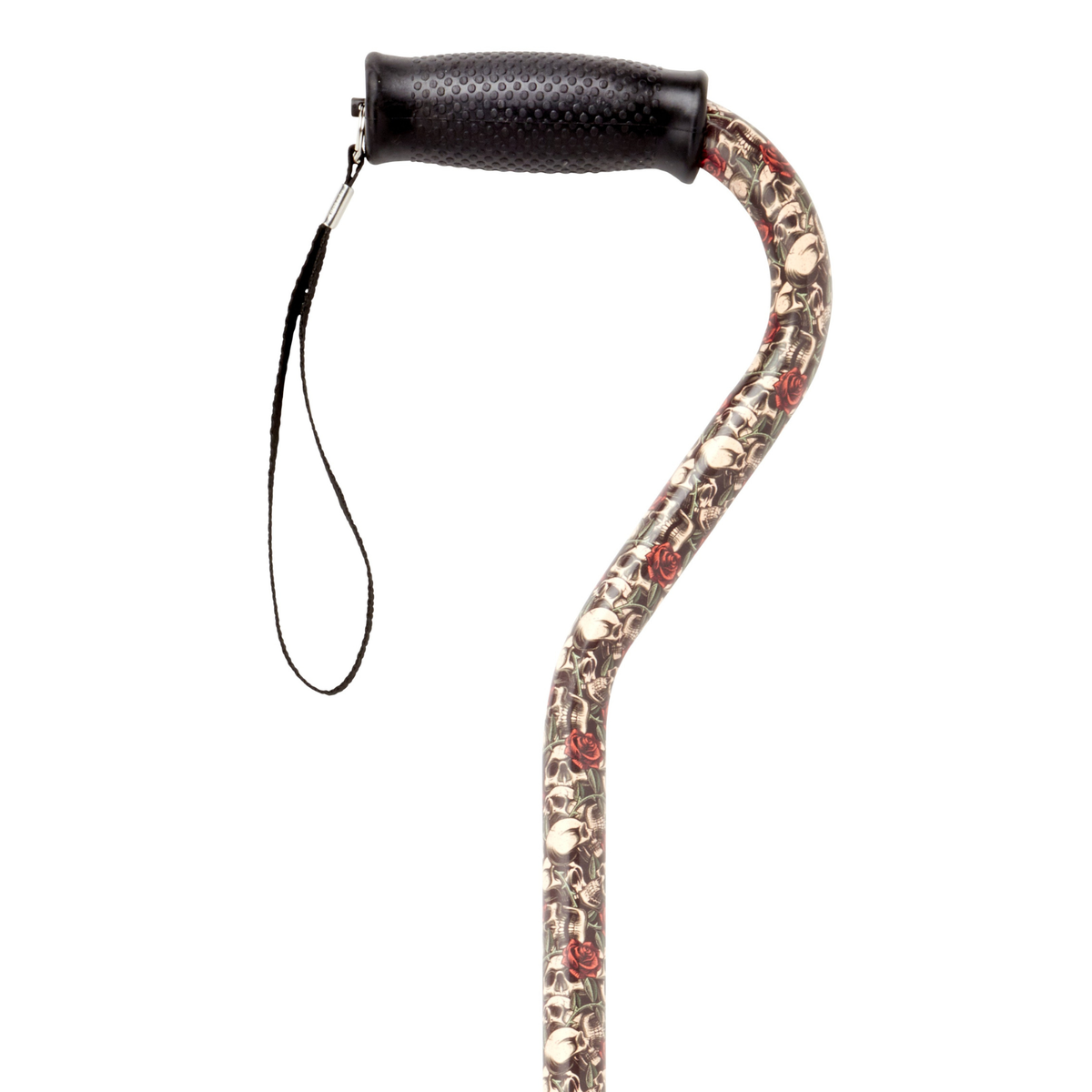 Skull & Rose Adjustable Aluminum Cane with Grip - Support and Stability - Tophatter Daily Deals