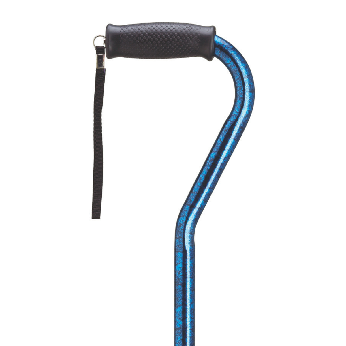 Granite Aluminum Offset Walking Cane with Cushion Grip 30-39 Adjustable Blue Granite - Tophatter Daily Deals