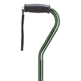 Granite Aluminum Offset Walking Cane with Cushion Grip 30-39 Adjustable Green Granite - Tophatter Daily Deals