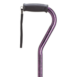 Granite Aluminum Offset Walking Cane with Cushion Grip 30-39 Adjustable Purple Granite - Tophatter Daily Deals
