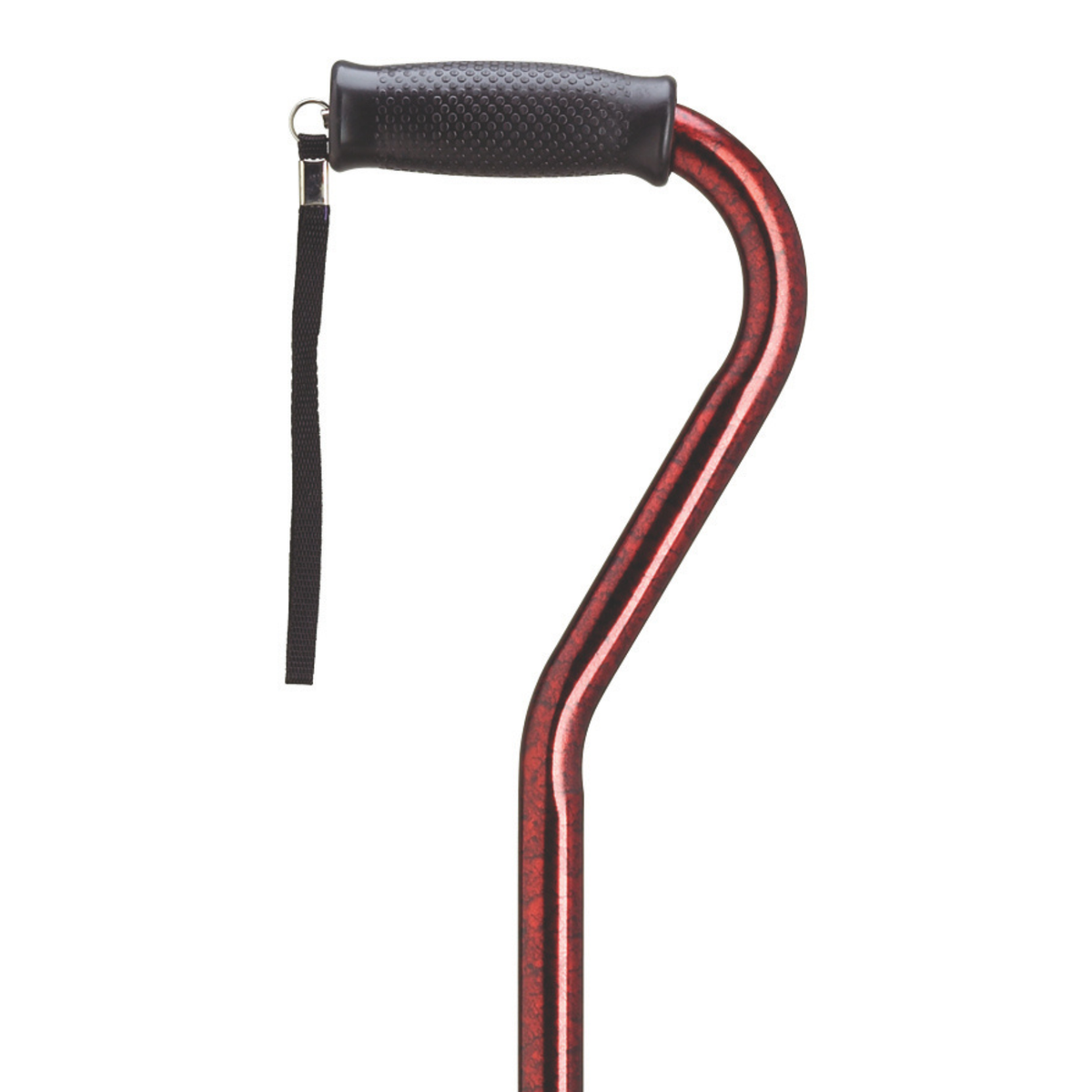 Granite Aluminum Offset Walking Cane with Cushion Grip 30-39 Adjustable Red Granite - Tophatter Daily Deals