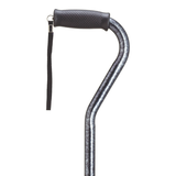 Granite Aluminum Offset Walking Cane with Cushion Grip 30-39 Adjustable Black Granite - Tophatter Daily Deals