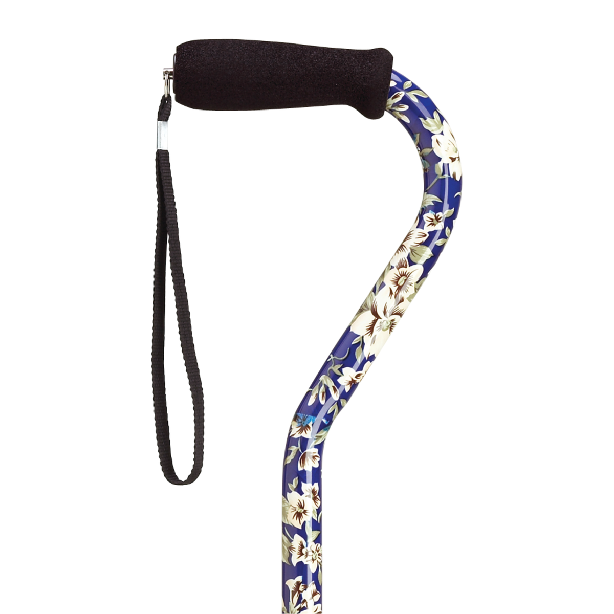 Stylish Adjustable Offset Cane with Hypalon Grip – 13 Prints Dogwood - Tophatter Daily Deals