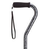 Stylish Adjustable Offset Cane with Hypalon Grip – 13 Prints Black Marble - Tophatter Daily Deals