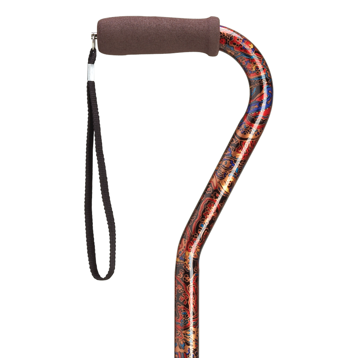 Stylish Adjustable Offset Cane with Hypalon Grip – 13 Prints Paisley - Tophatter Daily Deals