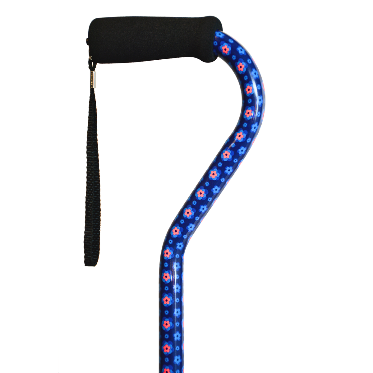 Stylish Adjustable Offset Cane with Hypalon Grip – 13 Prints Flower Fantasy - Tophatter Daily Deals