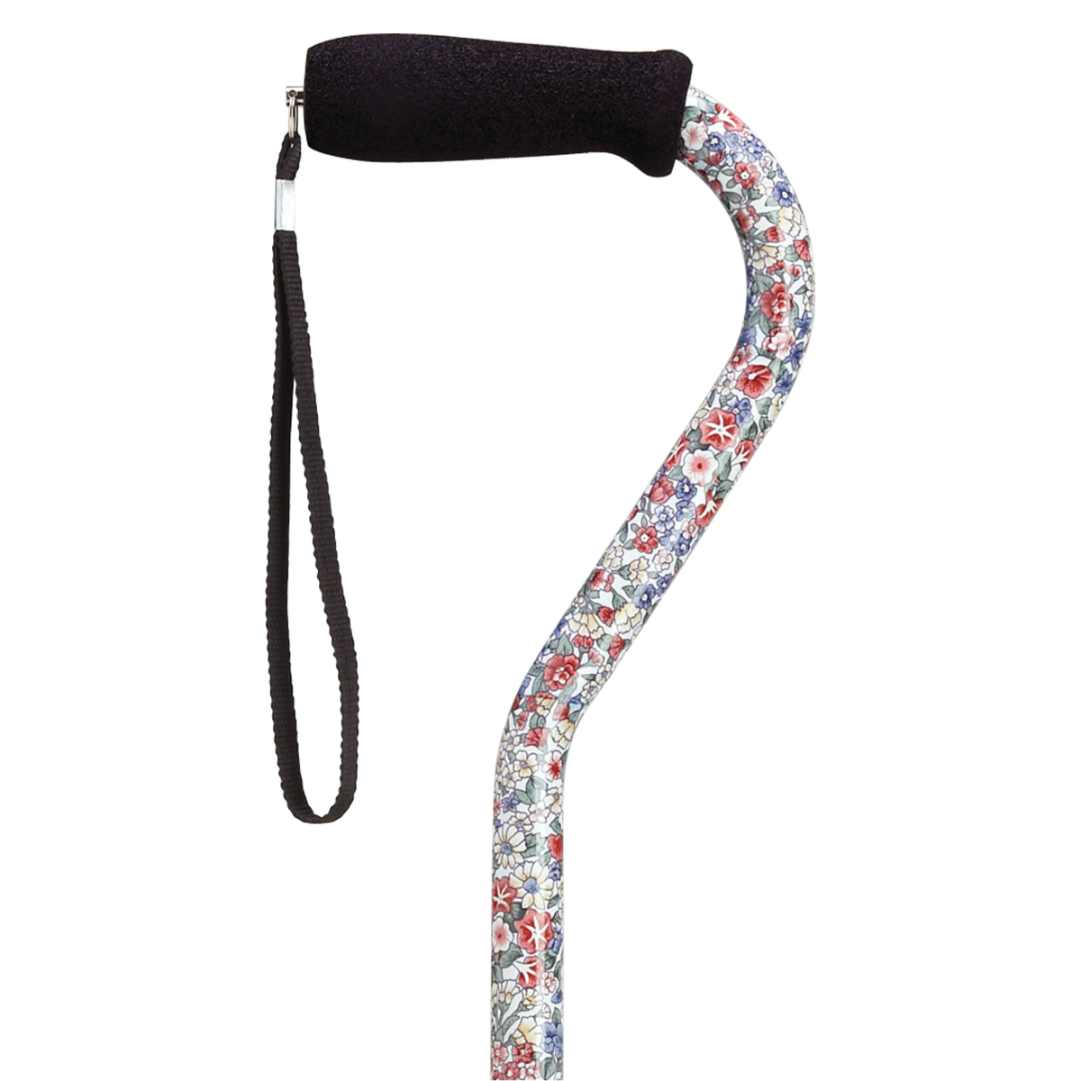 Stylish Adjustable Offset Cane with Hypalon Grip – 13 Prints Wildflowers - Tophatter Daily Deals