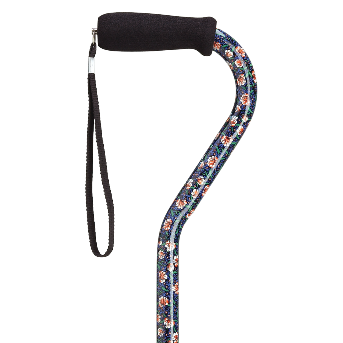 Stylish Adjustable Offset Cane with Hypalon Grip – 13 Prints Trumpet Vines - Tophatter Daily Deals