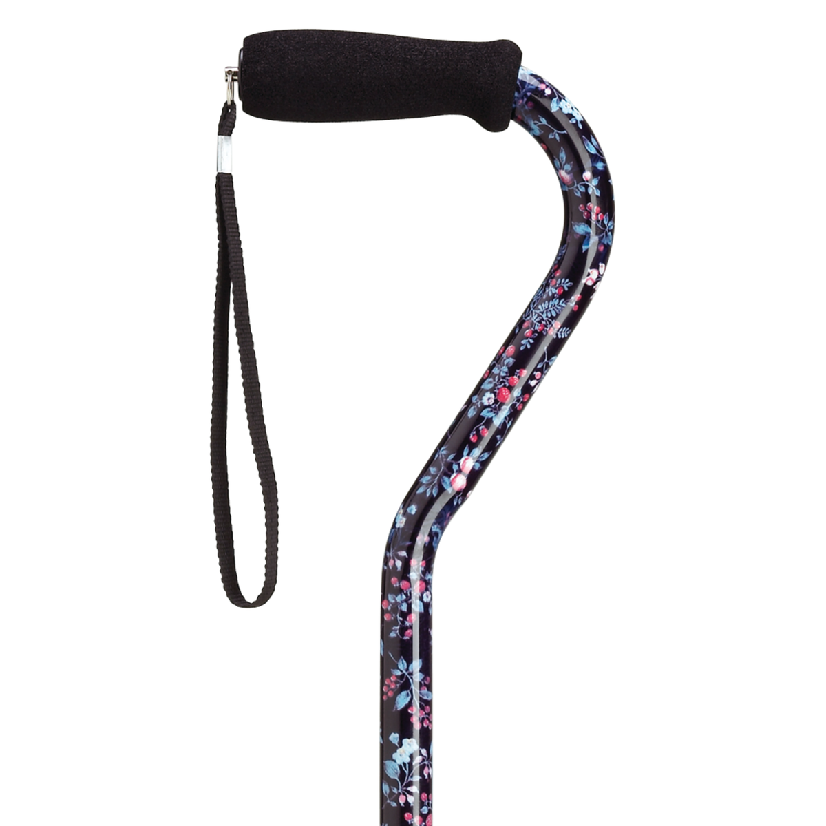 Stylish Adjustable Offset Cane with Hypalon Grip – 13 Prints Blackberry - Tophatter Daily Deals