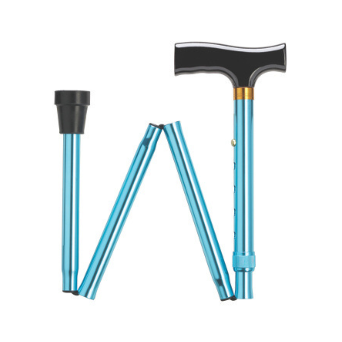 TravelFlex Adjustable Folding Cane with Wood Handle, Support and Stability - Tophatter Daily Deals