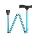 TravelFlex Adjustable Folding Cane with Wood Handle, Support and Stability - Tophatter Daily Deals