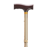 TravelFlex Adjustable Folding Cane with Wood Handle, Support and Stability Bronze - Tophatter Daily Deals