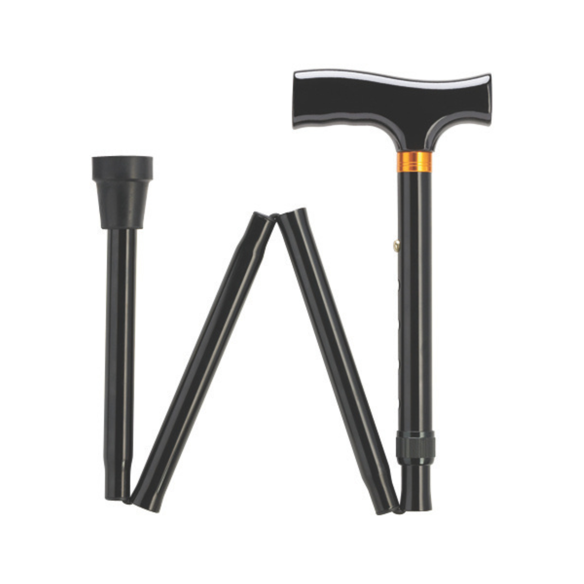 TravelFlex Adjustable Folding Cane with Wood Handle, Support and Stability - Tophatter Daily Deals