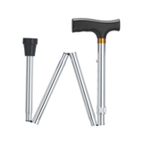 TravelFlex Adjustable Folding Cane with Wood Handle, Support and Stability - Tophatter Daily Deals