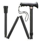 Adjustable Folding Walking Cane with Ergonomic Grip - 5 Colors Black - Tophatter Daily Deals
