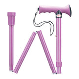 Adjustable Folding Walking Cane with Ergonomic Grip - 5 Colors Dark Pink - Tophatter Daily Deals