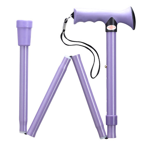Adjustable Folding Walking Cane with Ergonomic Grip - 5 Colors Purple - Tophatter Daily Deals