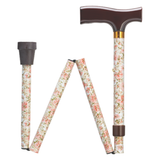 Adjustable Aluminum Folding Walking Cane - 8 Prints, Fashion Styles Floral - Tophatter Daily Deals