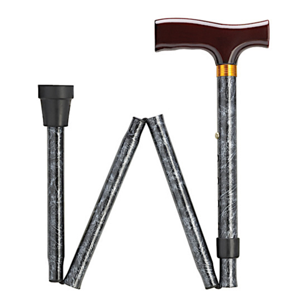Adjustable Aluminum Folding Walking Cane - 8 Prints, Fashion Styles Black Marble - Tophatter Daily Deals