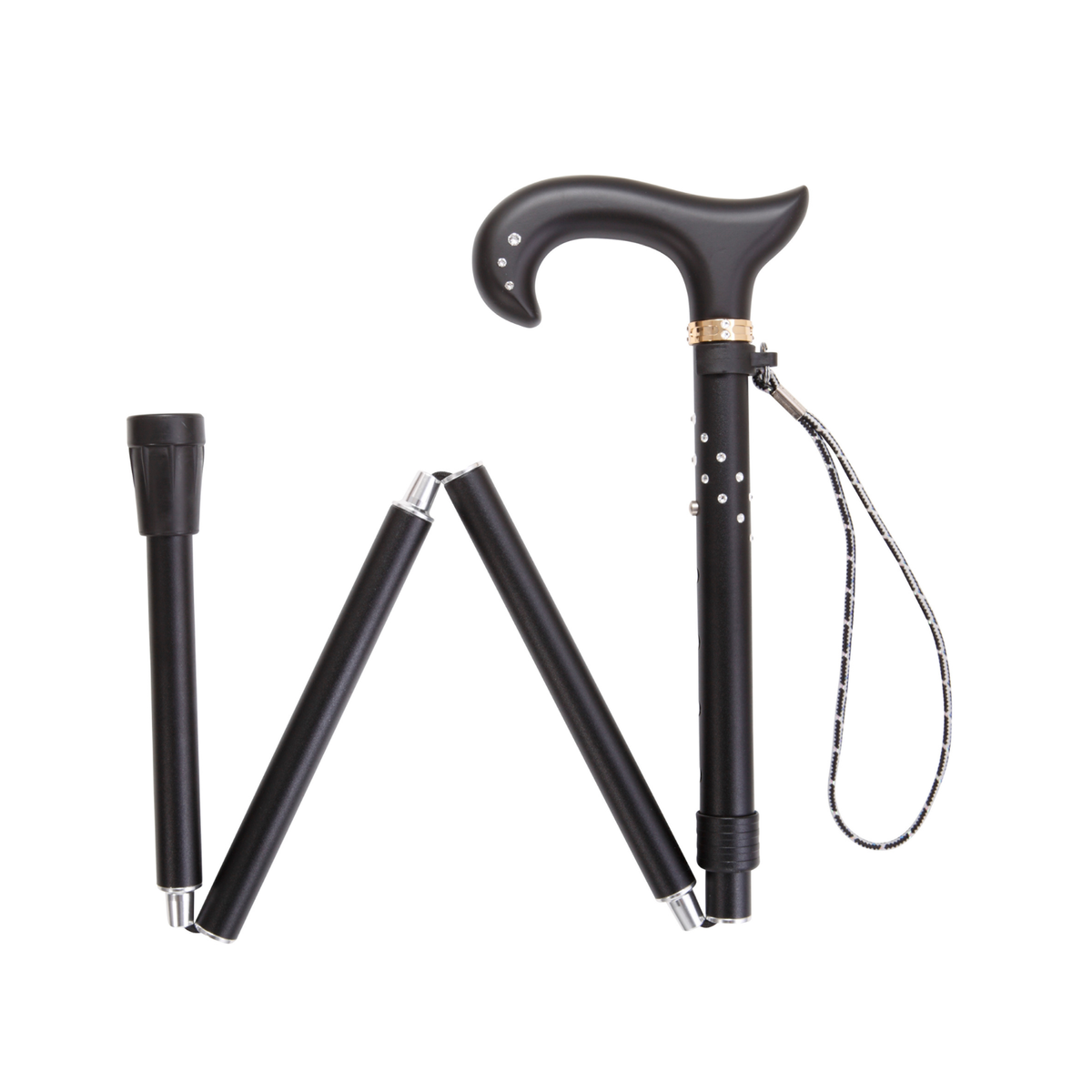 Swarovski Folding Derby Cane - Tophatter Daily Deals