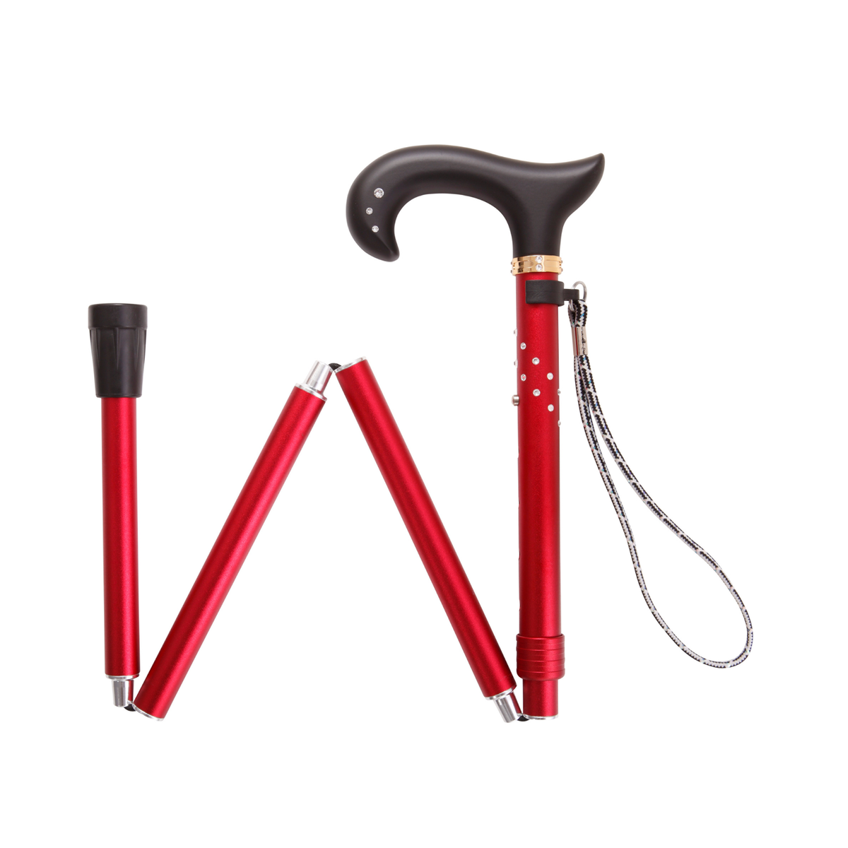 Swarovski Folding Derby Cane - Tophatter Daily Deals