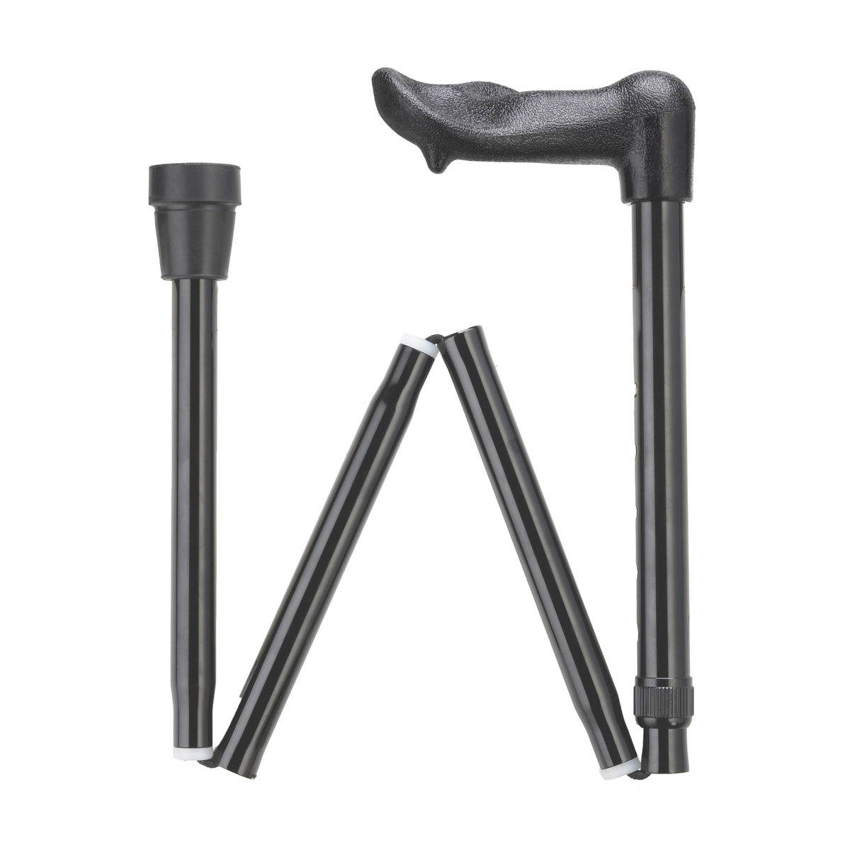 Ergonomic Folding Walking Cane with Adjustable Palm Grip - Compact Right Hand - Tophatter Daily Deals