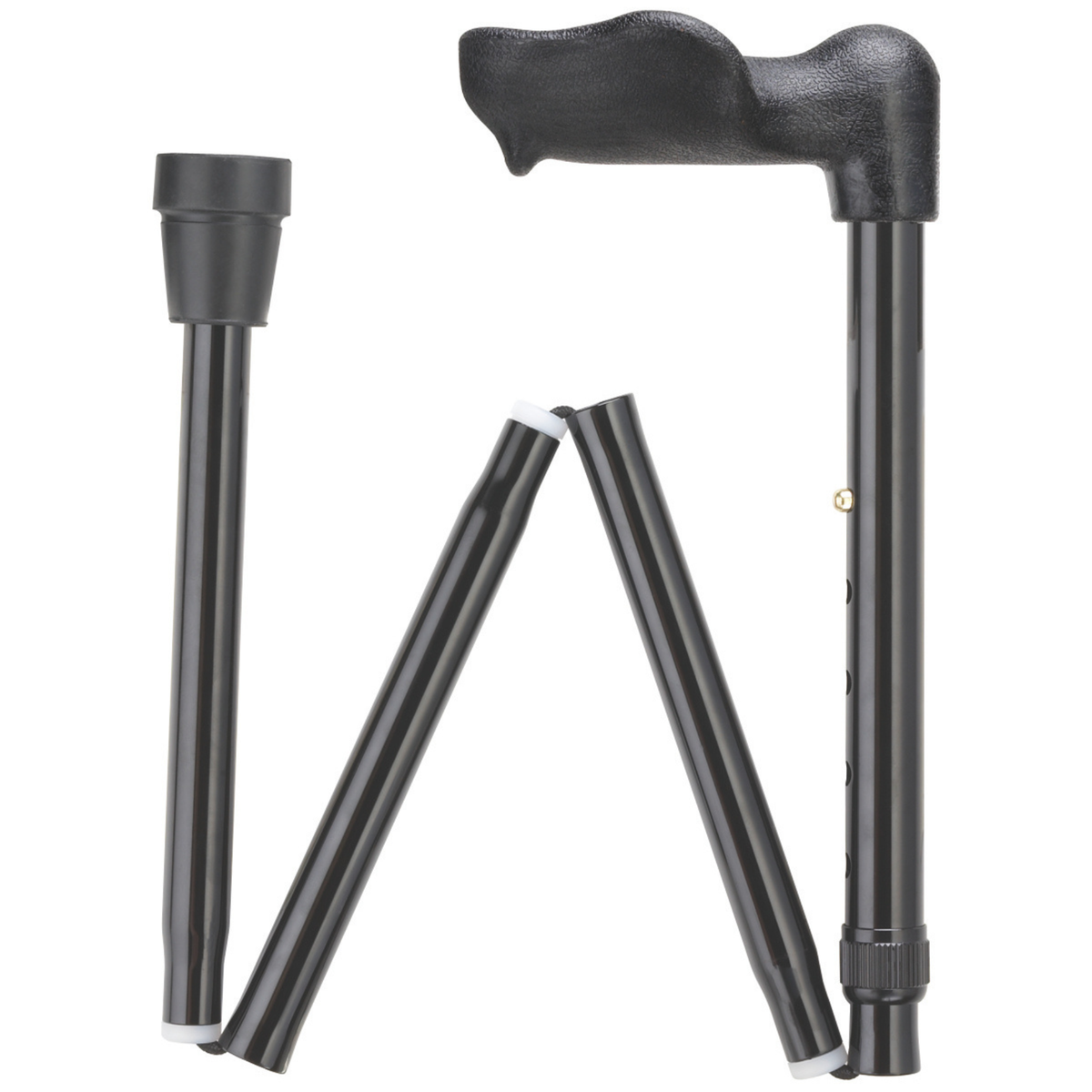 Ergonomic Folding Walking Cane with Adjustable Palm Grip - Compact Left Hand - Tophatter Daily Deals