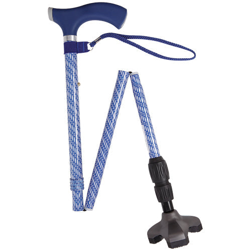 Soft Step Folding Cane: Portable, Adjustable, Stylish Mobility Aid - Tophatter Daily Deals