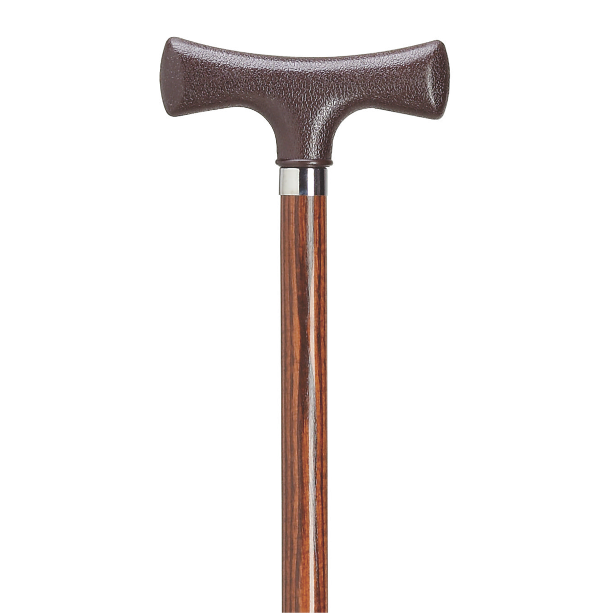Elegant T-Handle Walking Cane - Sturdy Support & American Made Walnut - Tophatter Daily Deals
