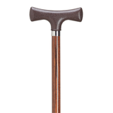 Elegant T-Handle Walking Cane - Sturdy Support & American Made Walnut - Tophatter Daily Deals