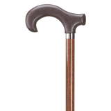 Elegant Ash Wood Walking Cane with Nylon Derby Handle Walnut - Tophatter Daily Deals
