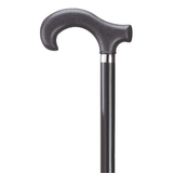Elegant Ash Wood Walking Cane with Nylon Derby Handle Black - Tophatter Daily Deals