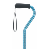 Adjustable Aluminum Walking Cane with Hypalon Grip Blue Scallop - Tophatter Daily Deals