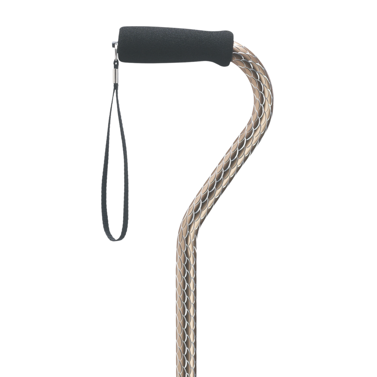 Adjustable Aluminum Walking Cane with Hypalon Grip Brown Scallop - Tophatter Daily Deals
