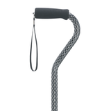 Adjustable Aluminum Walking Cane with Hypalon Grip Black Scallop - Tophatter Daily Deals