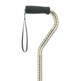 Adjustable Aluminum Walking Cane with Hypalon Grip Gold Scallop - Tophatter Daily Deals