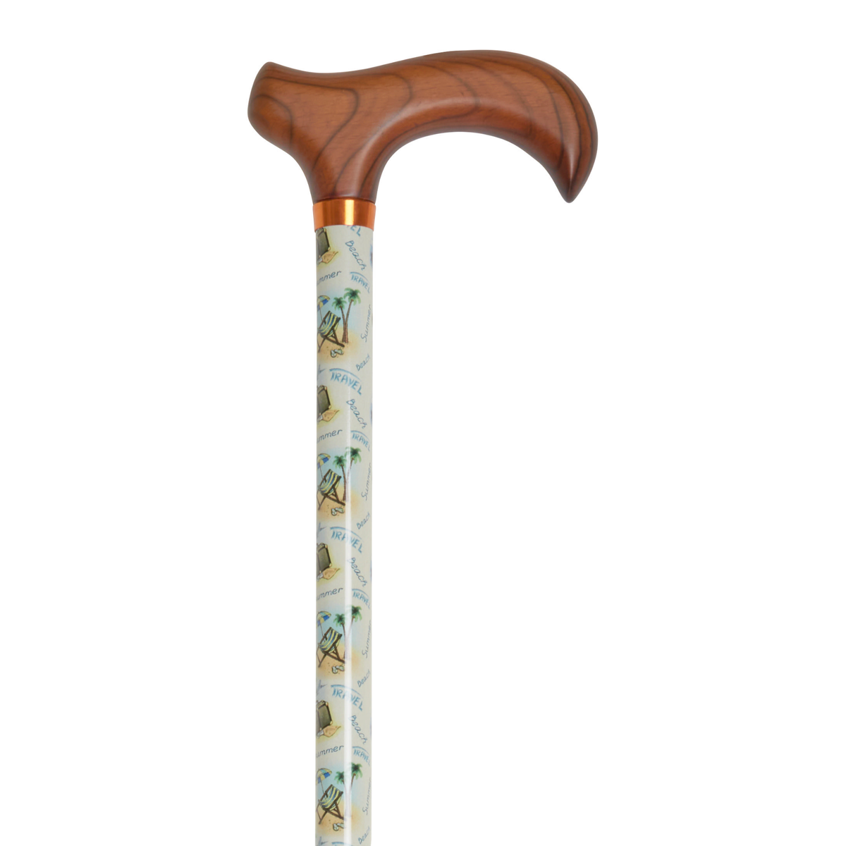 Stylish Adjustable Walking Cane with Wood Handle - 11 Trendy Prints Traveler - Tophatter Daily Deals